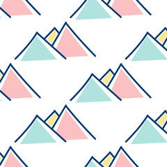 Modern geometric flower pattern. Retro Scandinavian style.