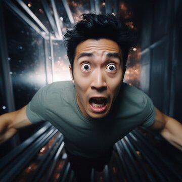 Asian guy broadcasts live while in panic room
