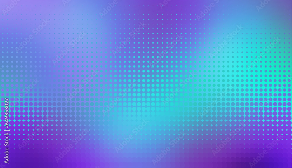 Poster abstract defocused horizontal background with pop art halftone dots. vector image.