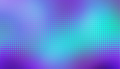 Abstract defocused horizontal background with pop art halftone dots. Vector image.