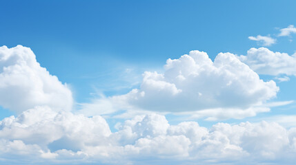 Naklejka na ściany i meble White clouds on a daylight blue sky background
