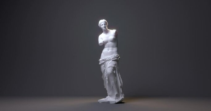 Venus de Milo in a 3D animation