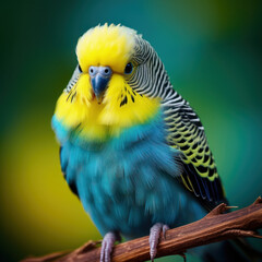 Budgerigar in its Natural Habitat, Wildlife Photography, Generative AI
