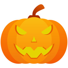 Jack o lantern icon vector illustration for Halloween event. Pumpkin jack icon that can be used as symbol, sign or decoration. Pumpkin icon graphic resource for Halloween celebration vector design