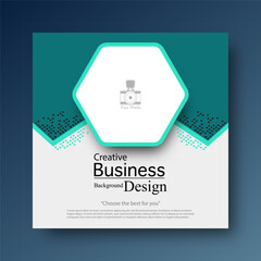 Creative business background social media post design square banner template for place text advertisement.