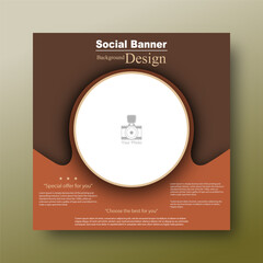Social banner square background post design square template for place text advertisement.