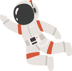 Cute astronaut vector illustration. Solar system element, astronaut isolated, baby element vector