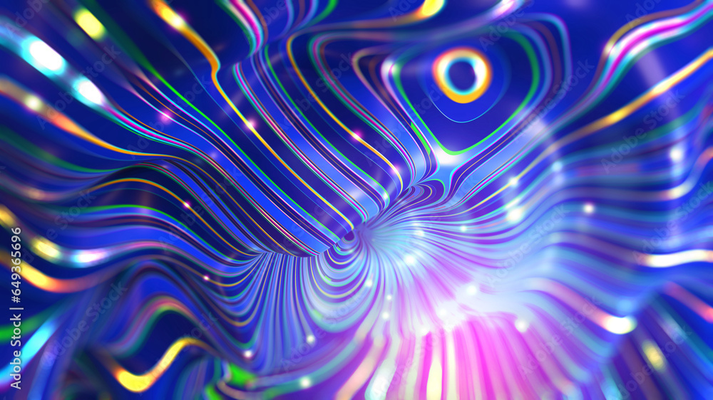 Aufkleber orbit of abstract currents, information flow, twisted and tangled strings, uncertainty of emotions, 