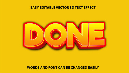 done text effect with graphic style and editable.