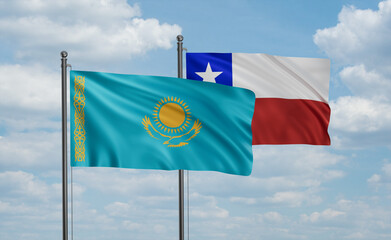 Chile and Kazakhstan flag