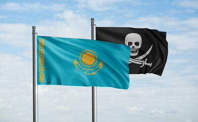 Pirate and Kazakhstan flag