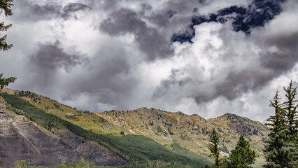 clouds over the mountains
