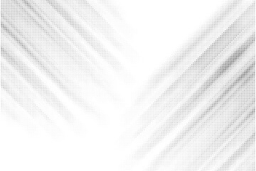 White abstract background with black film grain, noise, dotwork, halftone, grunge texture for design concepts, banners, posters, wallpapers, web, presentations and prints	