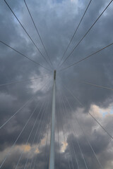 Fototapeta premium Thaon de Revel Bridge in La Spezia at sunset