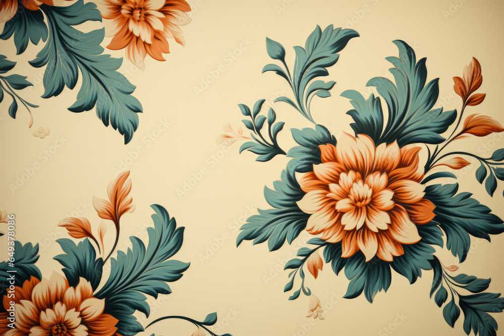 Aufkleber quirky vintage wallpaper patterns background with empty space for text
