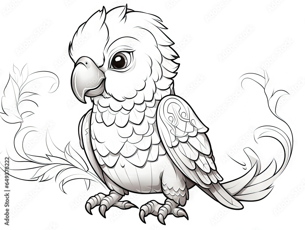 Poster a drawing of a bird with a large beak and large wings. generative ai