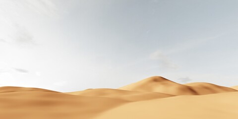 3d render of surreal landscape with round podium in the water and colorful sand. Podium, display on the background of abstract glass, mirror shapes and objects.Fantasy world, futuristic fantasy image.