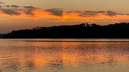 Sunrise over Long Lake in Wisconsin