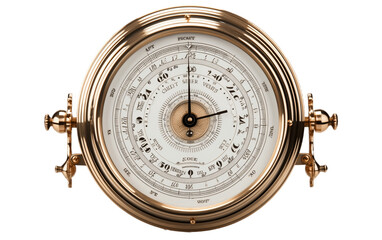Barometer, Weather Clock isolated on transparent background