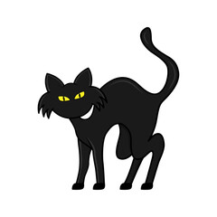 Black cat illustration. Halloween themed design. Great to use as an element or clip art