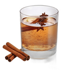 Cinnamon Apple Infusion isolated on transparent background