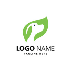 Pet shop nature dog logo