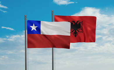 Chile and Afghanistan national flag