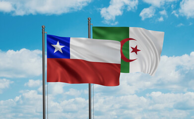 Chile and Algeria national flag
