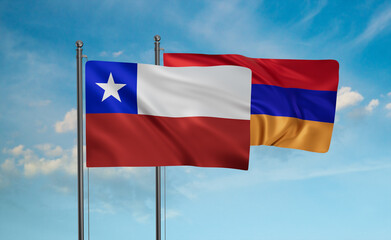 Armenia and Chile flag