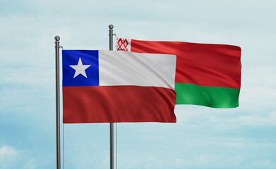 Belarus and Chile flag