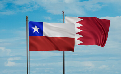 Bahrain and Chile flag