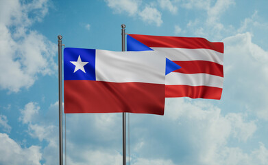 Puerto Rico and Chile flag