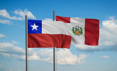 Peru and Chile flag