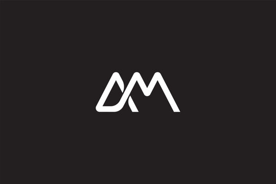 Monogram Letter am Logo Design vector template