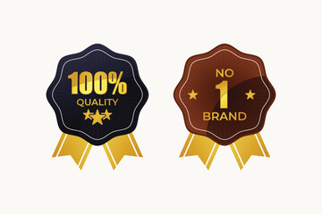 Premium and modern quality badges vector
