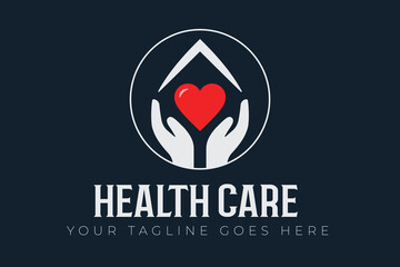 Health and medicare modern vector logo design template