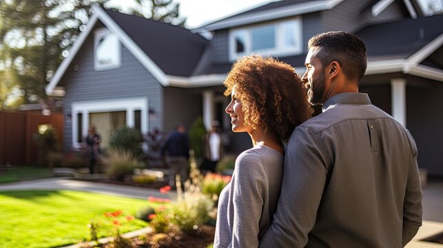 couple looking at new house