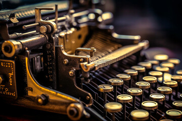 Ancienne machine à écrire - obrazy, fototapety, plakaty