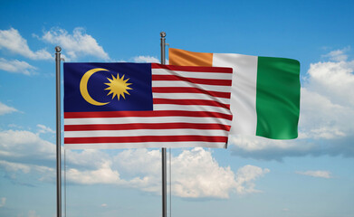 Cuba and Malaysia flag
