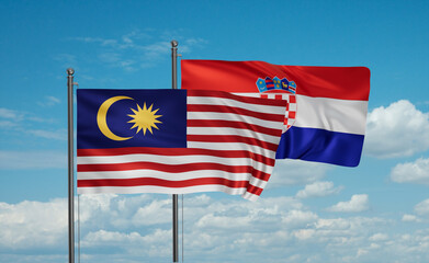 Croatia and Malaysia flag