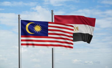 Egypt and Malaysia flag