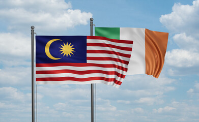 Ireland and Malaysia flag