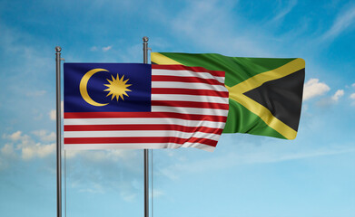 Jamaica and Malaysia flag