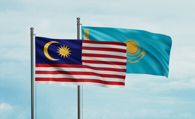 Kazakhstan and Malaysia flag