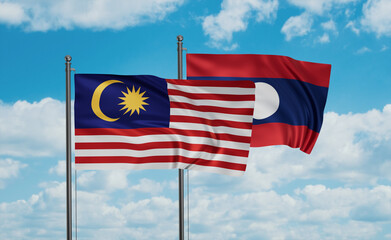 Laos and Malaysia flag