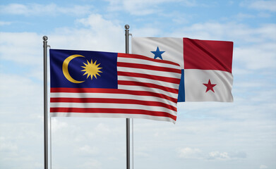 Panama and Malaysia flag