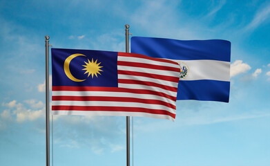 Salvador and Malaysia flag