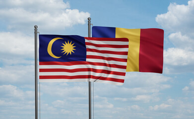 Romania and Malaysia flag