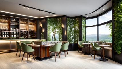 Fototapeta premium interior of a restaurant