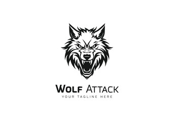 Wolf Attack minimal logo